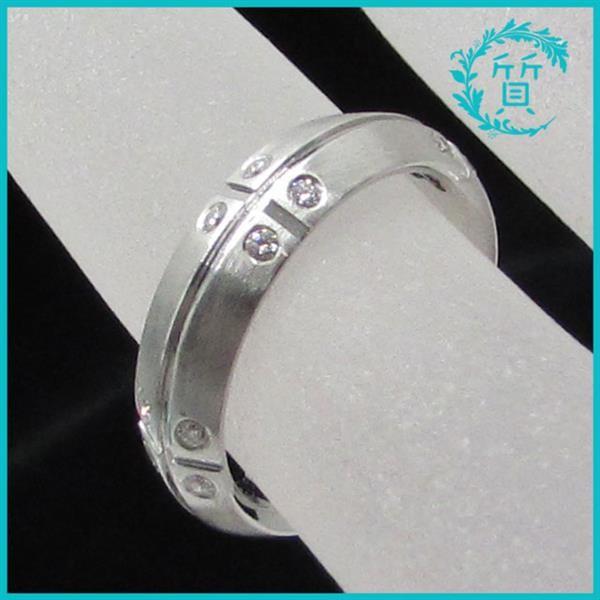 美品 ティファニー 750 ストリーメリカ 20P ダイヤ 指輪 5.1g ホワイト