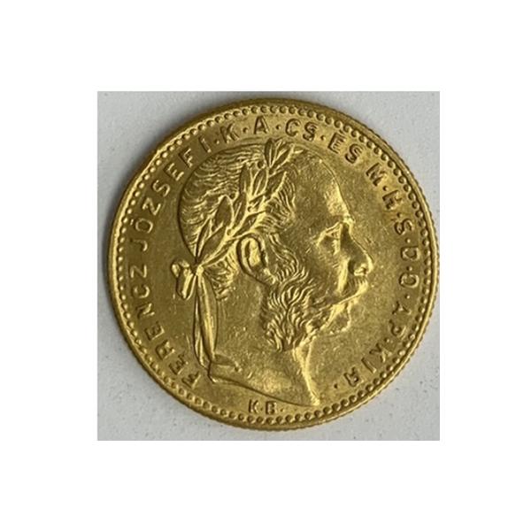 発行国 額面 発行年 重量 品位 材質 状態オーストリア 8フローリン 1889年 6.45g 0.9 金貨 極美/未