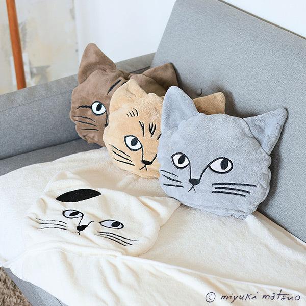 アウトレットセール 松尾ミユキ Cat Face Blanket Towel キャットフェイスブランケットタオル ギフト包装不可・イメージ違い返品不可