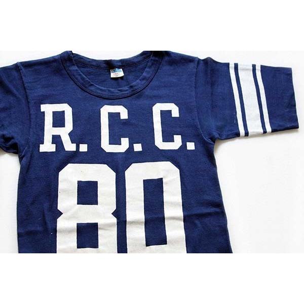 70s USA製 Championチャンピオン R.C.C. 80 コットン フットボールT
