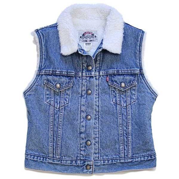 Levi's（リーバイス） ☆90s USA製 ボアライナー デニムベスト S