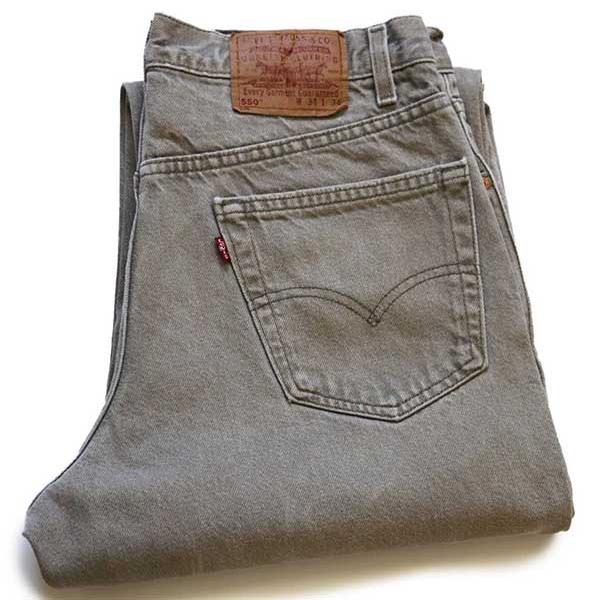 オールドビンテージLevi'sジーンズ Levi's（リーバイス） ☆90s USA製 550 カラーデニムパンツ グリーン