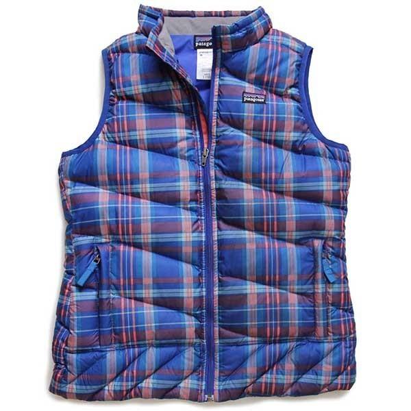patagonia（パタゴニア） タータンチェック ナイロン ダウンベスト 