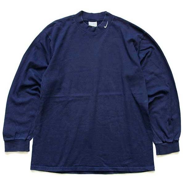 NIKE（ナイキ） 00s メキシコ製 ワンポイント モックネック コットン 