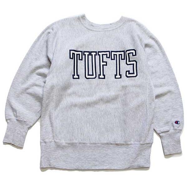 Champion ☆90s USA製 Championチャンピオン TUFTS ひび割れプリント  