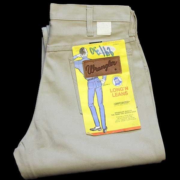 デッドストック★BLUE BELL Wranglerラングラー 77BZX コットンツイルパンツ 復刻 ベージュ 18★ユーロ ビンテージ スリム ジーンズ 縄文字 Wrangler（ラングラー） デッドストック☆BLUE BELL Wrangler