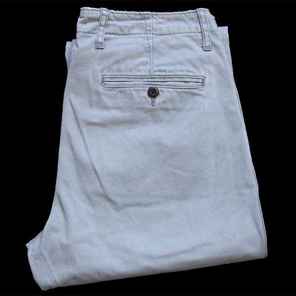 【USA製】J.CREW ジェイクルー コットンツイル チノパン グレー 32 00s J.CREW ダメージ加工 コットン チノパン ライトグレー W30 L32