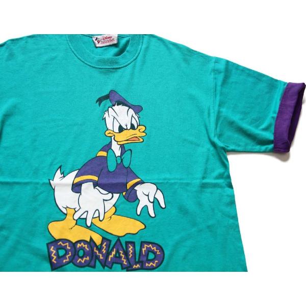 90s Disneyディズニー DONALD ドナルドダック レイヤードスリーブ 
