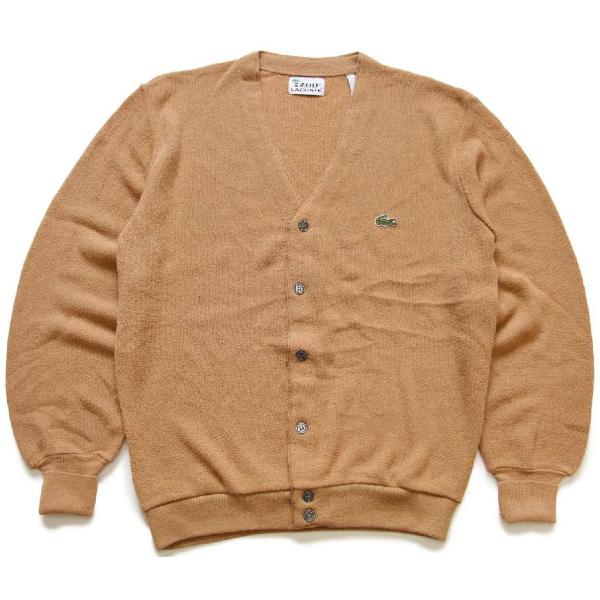 60s 70s IZOD LACOSTE ブラウンアクリルカーディガン usa製 60s 70s IZOD LACOSTE ブラウンアクリルカーディガン usa製 IZOD