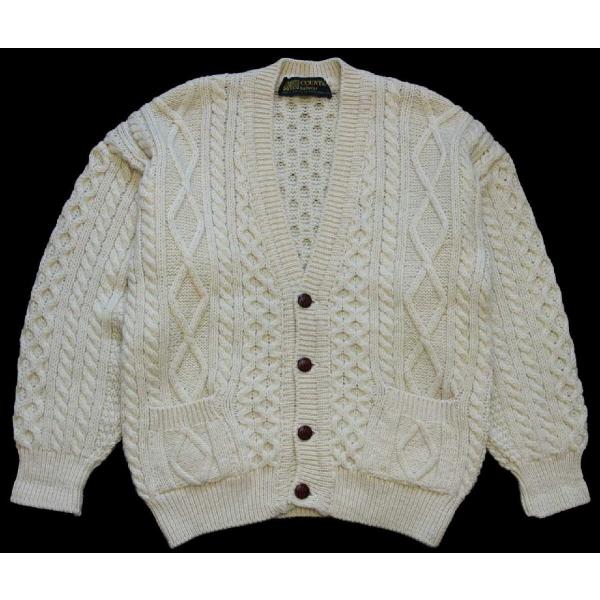 アイルランド製 COUNTRY knitwear ケーブル編み ウールニット