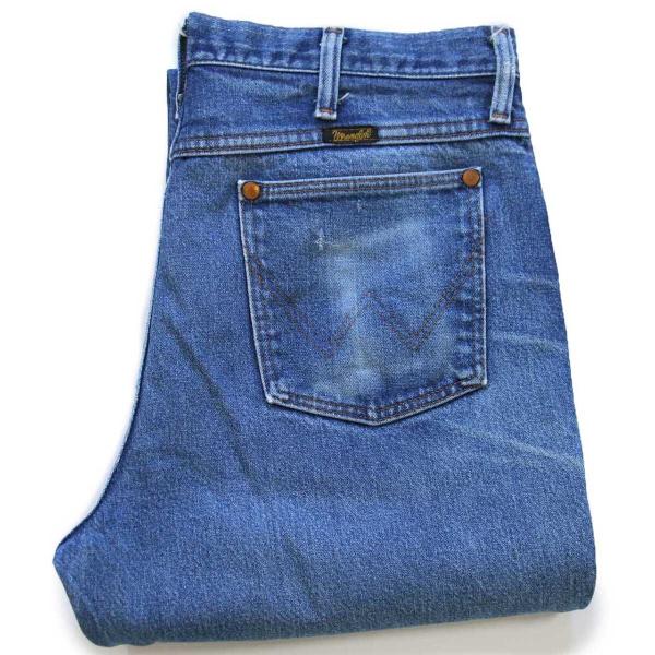 Wrangler（ラングラー） 90s USA製 ダメージ デニムパンツ ヒゲ W34