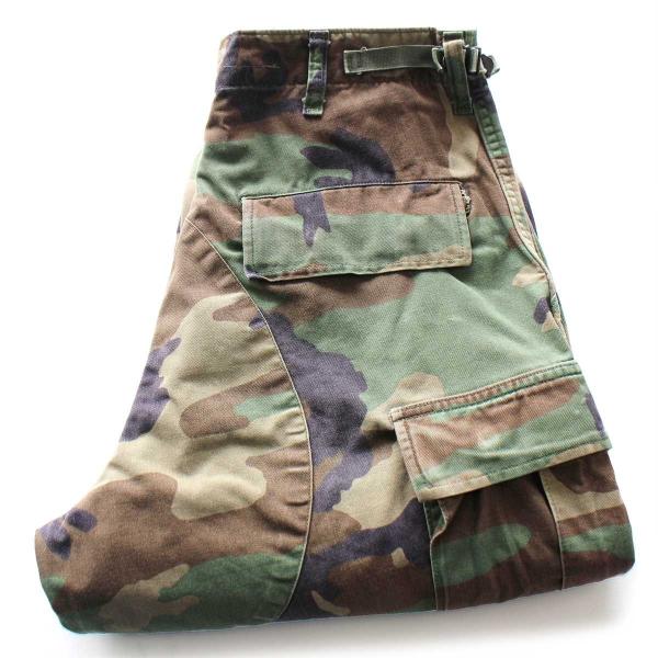米軍実物 90s BDU カーゴパンツ トラウザー ウッドランドカモ L-L 90s 米軍 U.S.ARMY ウッドランドカモ BDU カーゴパンツ S-R☆B