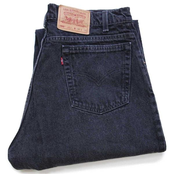 Levi's 560 USA製 ブラックデニムパンツ W38 L30 90s USA製 Levi'sリーバイス 560 ブラック デニムパンツ w36 L30