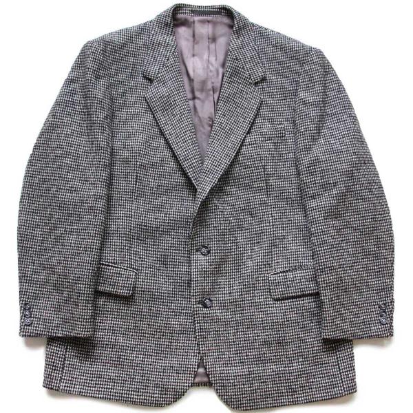 良品 ハリスツイード くるみボタン テーラードジャケット 2B 大きいサイズ HARRIS TWEED（ハリスツイード） ODERMARK Harris Tweed 2つボタン