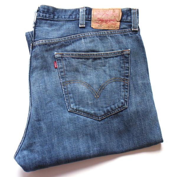 Levi'sリーバイス 501 USED加工 デニムパンツ W42 L30★SDP4612 ジーンズ ストレート 縦落ち ダメージ オーバーサイズ ビッグサイズ