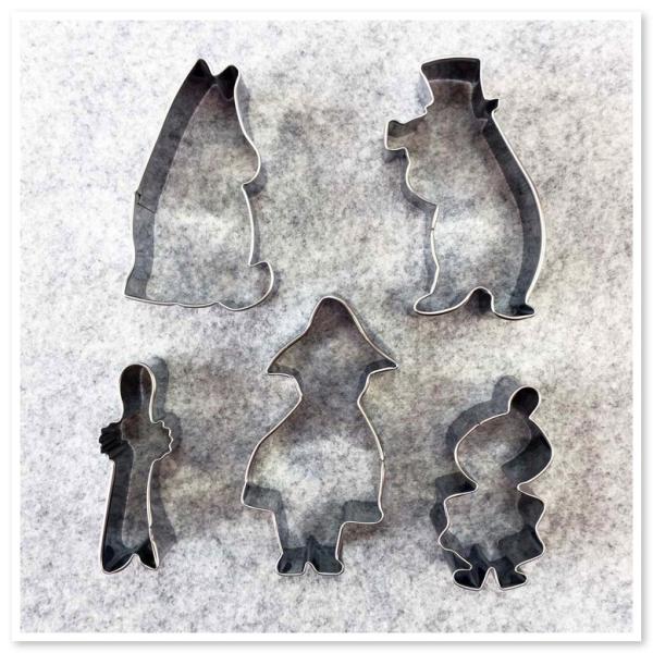 Moomin ムーミン キャラクター 型 クッキー型 クッキーカッター 金型 モールド 5個 セット / 送料無料