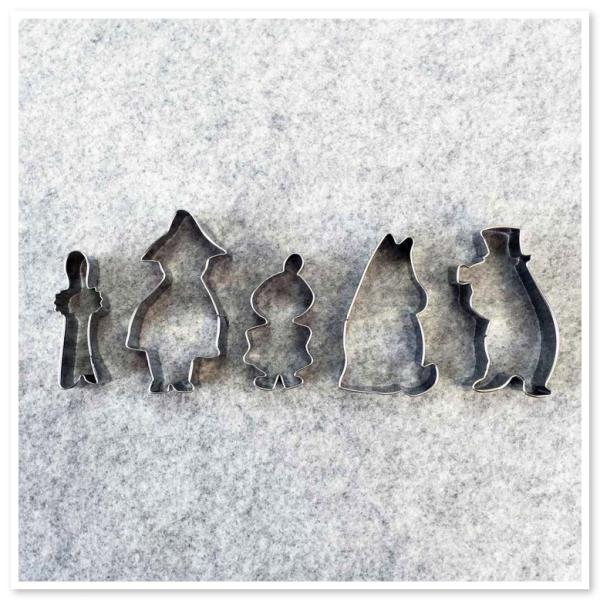 Moomin ムーミン キャラクター 型 クッキー型 クッキーカッター 金型 モールド 5個 セット / 送料無料