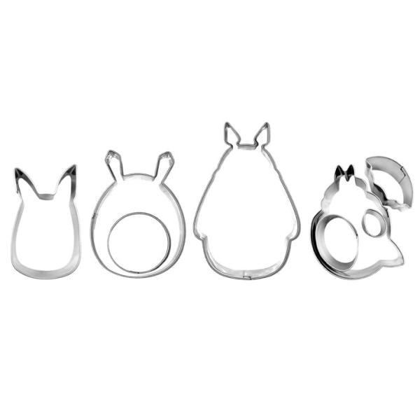 【送料無料】 トトロ クッキー型 クッキーカッター 金型 トトロ型 モールド 4種 セット / となりのトトロ キャラクター型 クッキーモールド