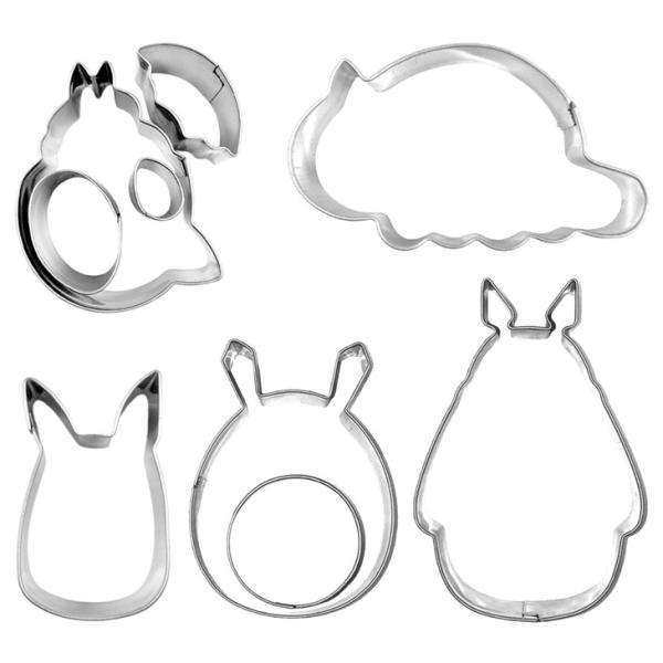 【送料無料】 トトロ クッキー型 クッキーカッター 金型 トトロ型 猫バス モールド 5種 セット となりのトトロ キャラクター型 クッキーモールド