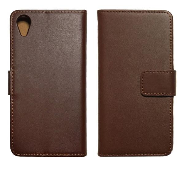 Xperia X Performance 手帳型 レザーケース ブラウン