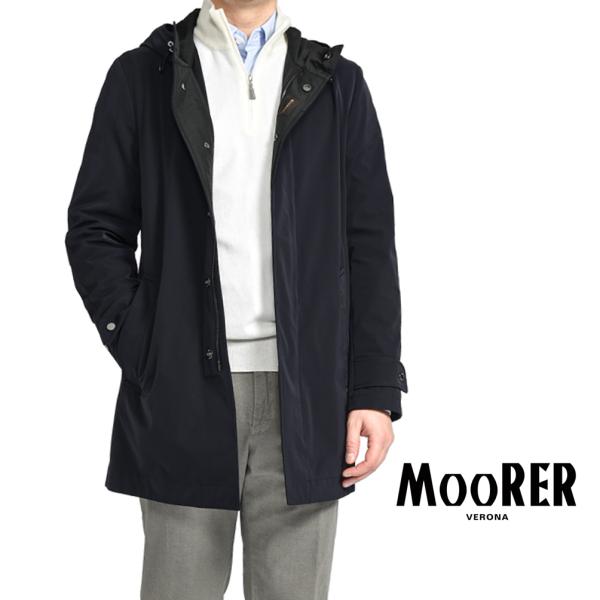 ほぼ新品】ムーレー MOORER フード付 コート ライトアウター