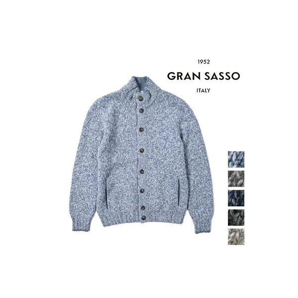 Gran Sasso GRAN SASSO ニットカーディガン スタンドカラー ミドル 