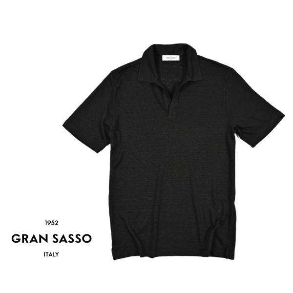 Gran Sasso（グランサッソ） グランサッソ / リネン100% スキッパー