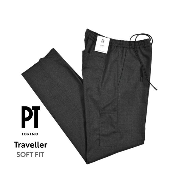 美品！！PT TORINO TRAVELLER スラックス グレー PT TORINO ピーティートリノ / Traveller SOFT FIT 高機能ストレッチ