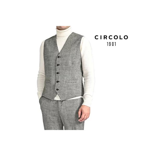 CIRCOLO 1901 チルコロ / コットンジャージー 5Bシングルジレ グレー / セール