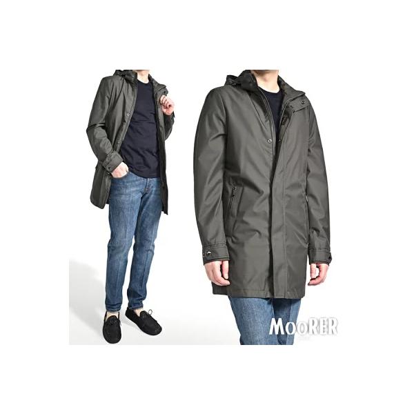 MOORER ムーレー / PETRARCA-GF スタンドカラーコート フライフロント ライトアウター ACQUA PROOF 防水透湿 ポリエステル100% グレー / セール