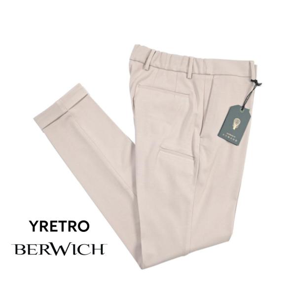 BERWICH ベルウィッチ / YRETRO ACTIVE スラックス ノータック イージーパンツ ジャージー ビスコース ナイロン ストレッチ グレー / セール