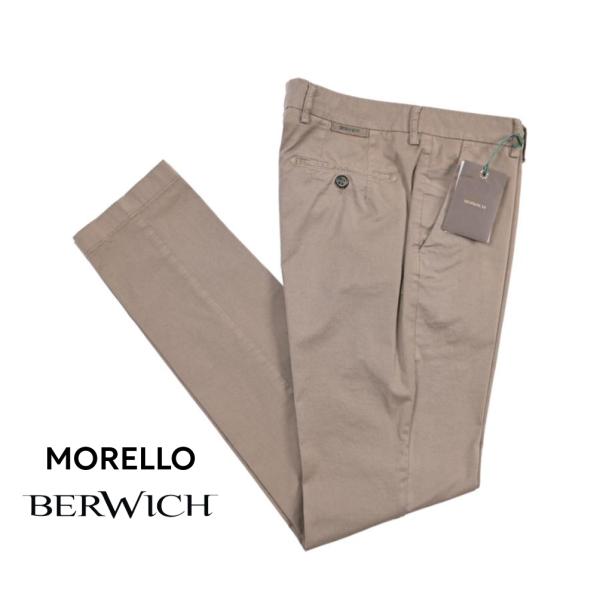 BERWICH ベルウィッチ / MORELLO-GD コットンスラックス ノータック チノ パンツ コットン ストレッチ ブラウン / セール
