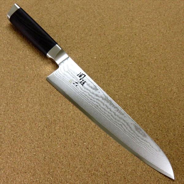 包丁 牛刀 21cm (210mm) 貝印 関孫六 ダマスカス 33層 関の刃物