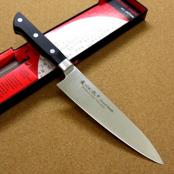 包丁 牛刀 18cm (180mm) 関の刃物 濃州正宗作 ステンレス刃物鋼 本通し 両刃 万能包丁 洋包丁 日本製