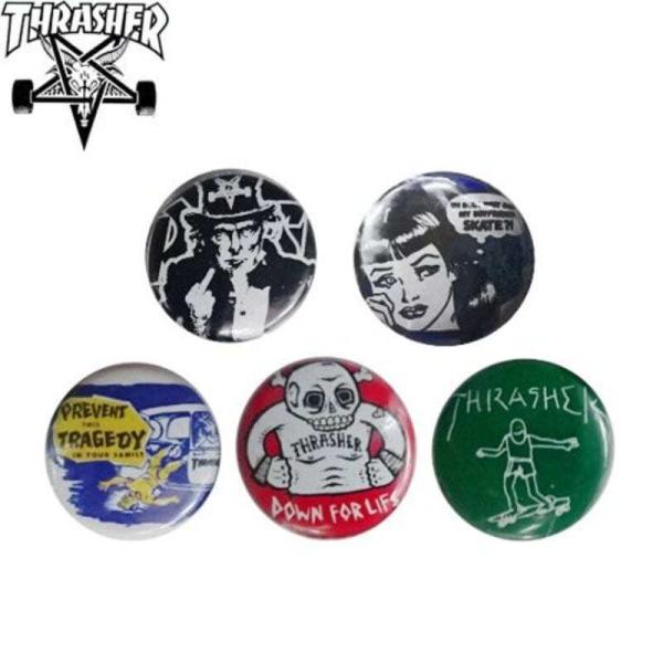 スラッシャー Thrasher スケボー バッチ Usual Suspects Buttons 5 Pack No02 Avtovokzal Gomel By Index Php