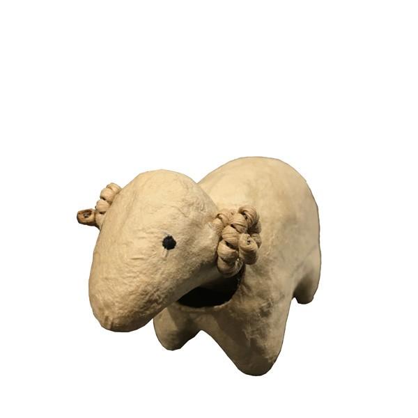 1960年から親子二代で作られている和紙はりこの十二支のおきもの。　いずれも首がうごくように精巧につくられているのが特徴です。　手のひらに乗る手頃な大きさです。