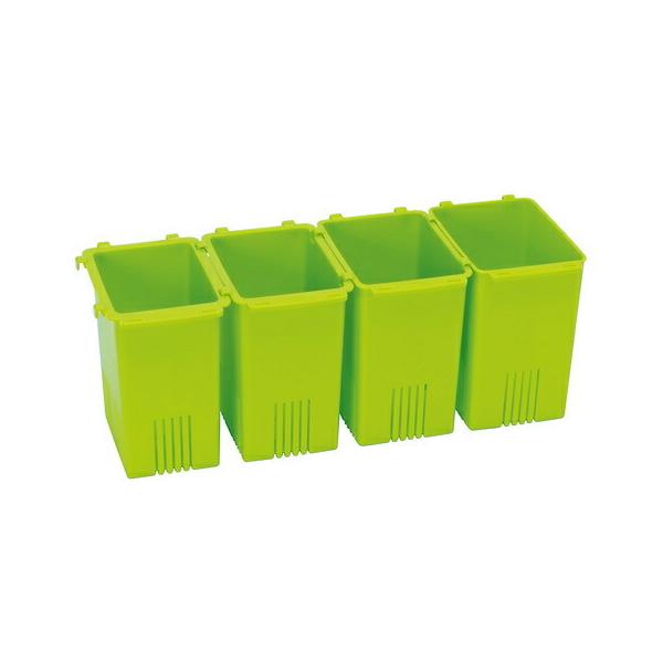 野菜スタンドケース連結式[４個セット]●グリーン●//キッチン 台所用品 冷蔵庫 収納 整理//