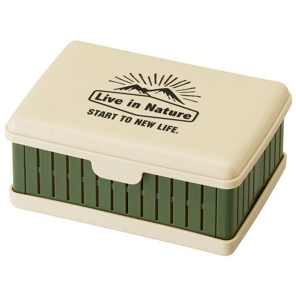 折りたたみサンドイッチケース●ＬＩＶＥ ＩＮ ＮＡＴＵＲＥ●//お出かけ ランチ サンドウィッチ パン ピクニック サンド ケース 容器 畳める 折り畳み 仕切り付きコンパクト おしゃれ 便利//