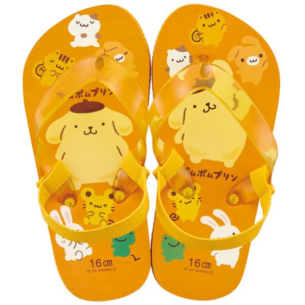 ビーチサンダル キッズ 16cm 子供 キャラクター サンダル 夏用 痛くない skater SDBE16 スケーター 23年 ポムポム プリン サンリオ 女の子 男の子 女子