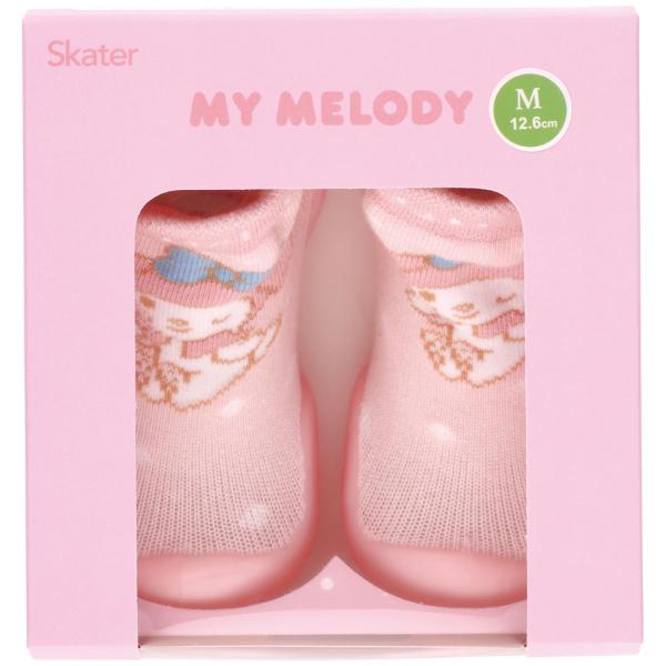 ソックス シューズ ギフトボックス M 12.6cm ベビー 靴 赤ちゃん BSSHL3G スケーター skater マイメロディ マイメロ サンリオ 女の子 女子