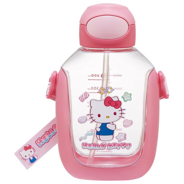 他サイト： ワンプッシュ ストロー ボトル 水筒 780ml キッズ 子供 キャラクター かわいい スケーター skater PDSH8DX キティ ハローキティ キティちゃん 女の子の商品画像