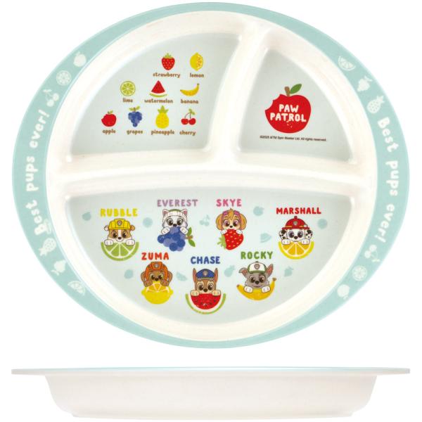 ランチプレート 430ml 仕切り バンブー メラミン 皿 プレート 食器 食洗機対応 子供 スケーター skater M37B パウ パトロール パウパト 男の子 男子 男児