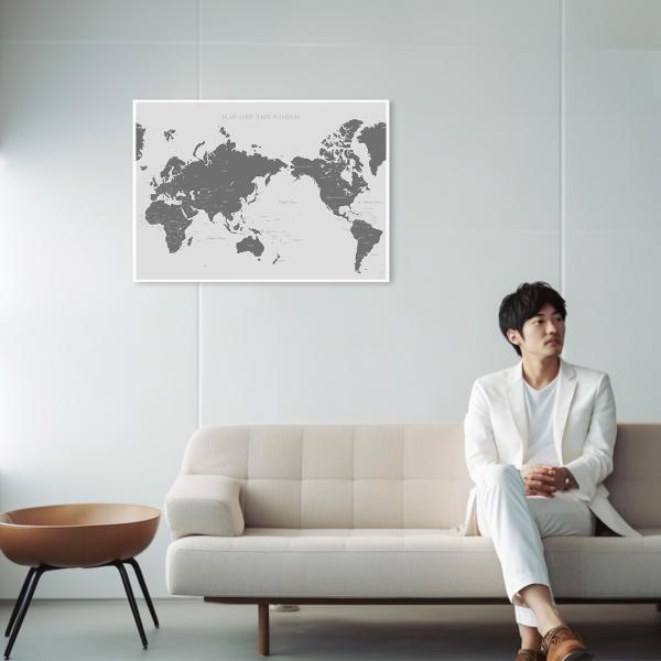 サイズ 限定セール 世界地図 おしゃれ ポスター 国名 首都記載 日本語と英語表記 人気のグレイ A3 Ska O 0013 Map スケッチ 通販 Yahoo ショッピング