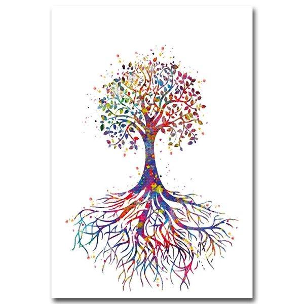 額付 アートポスター アートフレーム 北欧 カラフル植物Aタイプ 生命の