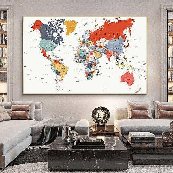 絵 アート 世界地図 約92cm×62cm×3cm - インテリア雑貨/小物 絵 アート 世界地図 約92cm×62cm×3cm - インテリア雑貨/小物