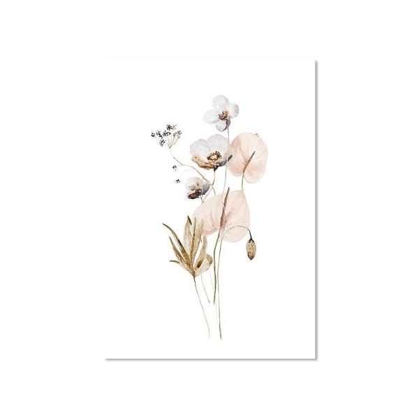 額付 アートポスター アートフレーム おしゃれ 絵画 水彩画植物