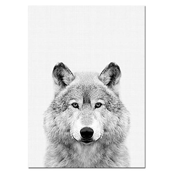 元旦セール 赤坂三好 版画版 オオカミの絵 木製フレーム 元旦セール