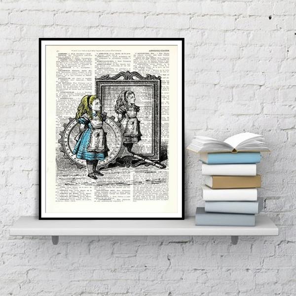 ポスター おしゃれ アートポスター 不思議の国のアリスシリーズ 鏡とアリス A3 Ska スケッチ 通販 Yahoo ショッピング