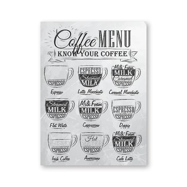 ポスター おしゃれ アートポスター モノクロシリーズ コーヒーメニュー デザインno 3 A3 Ska 3 スケッチ 通販 Yahoo ショッピング