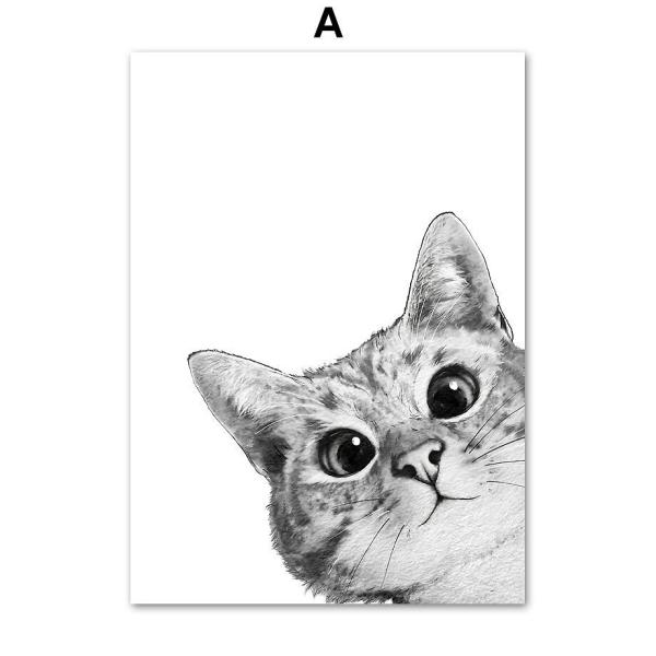 【額縁付き】A2 現代アート 猫 2 sketch01_ska1005002352579651-e_1